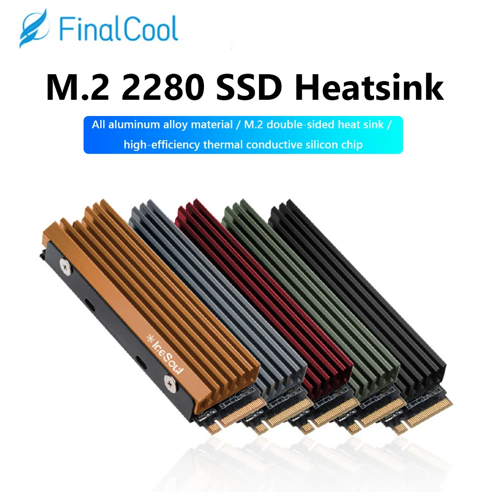 Newest M2 Heatsink SSD Heat Dissipation Radiator M.2 Heat Sink Cooler Cooling Thermal Pad Cooler Vest For NVMe NGFF M.2 2280 SSD