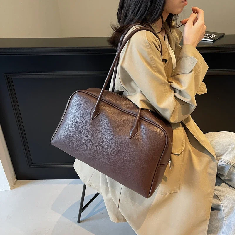 Luxury Parisian Large Capacity Diaper Bags For Ladies Elegant Simple Crossbody Bag Vintage Fashion Tote Bag High-End Messenger