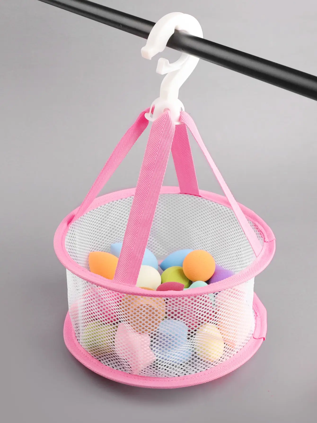Hanging Makeup Sponge Drying Net Bag With Hook, Portable Cosmetic Brush Beauty Blender Dry Storage Basket Mesh Drying Organizer