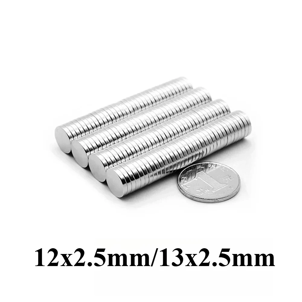 13x2.5 مغناطيس دائري قوي 12 مللي متر × 2.5 مللي متر للثلاجات المنزلية والمكاتب لتقوم بها بنفسك 13x2.5 مللي متر 13*2.5 12x2.5 مللي متر