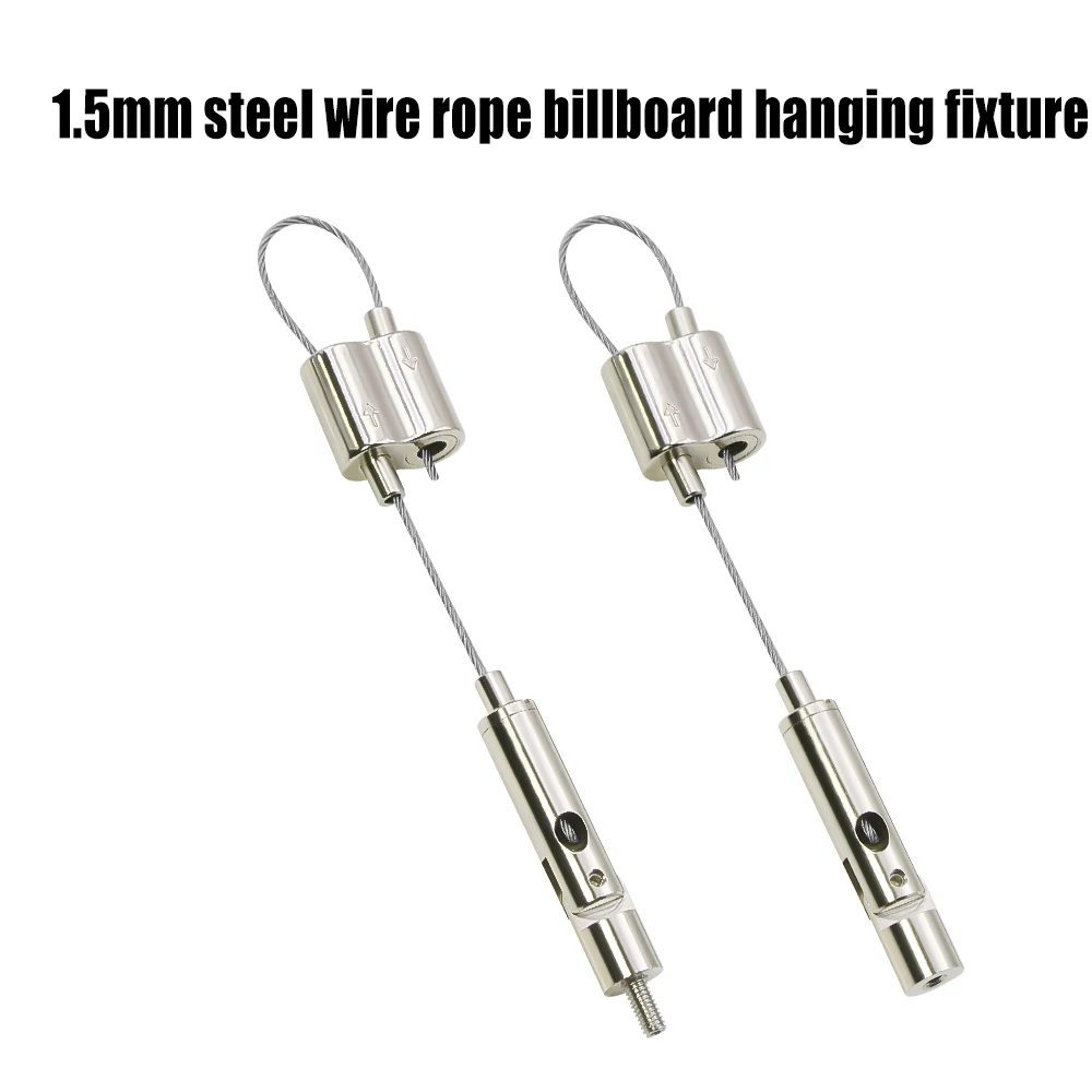 

1.5mm heavy-duty adjustable suspension steel wire kit with eight character bidirectional lock suitable for billboards/pictures