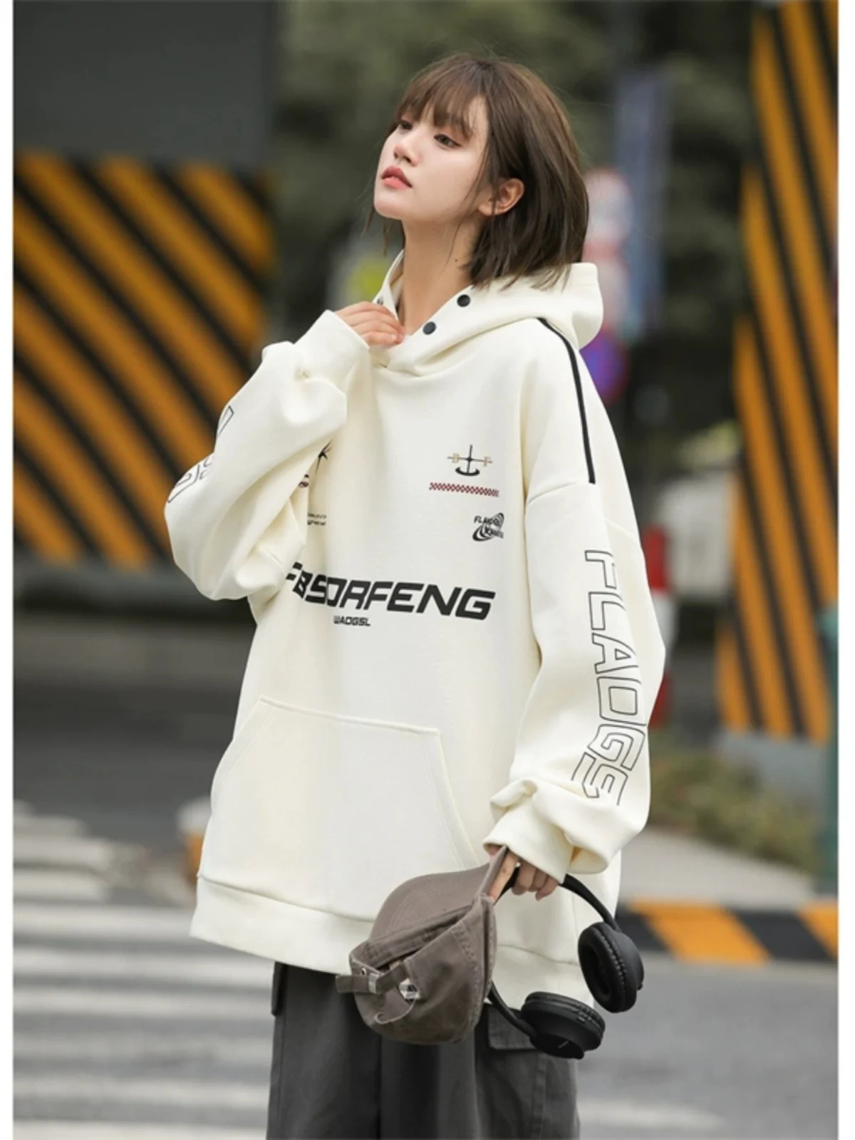 

Retro American Style Men's Sweatshirt Spring Autumn Casual Loose Fit Hoodie Trendy Brand Comfortable Breathable Antibacterial