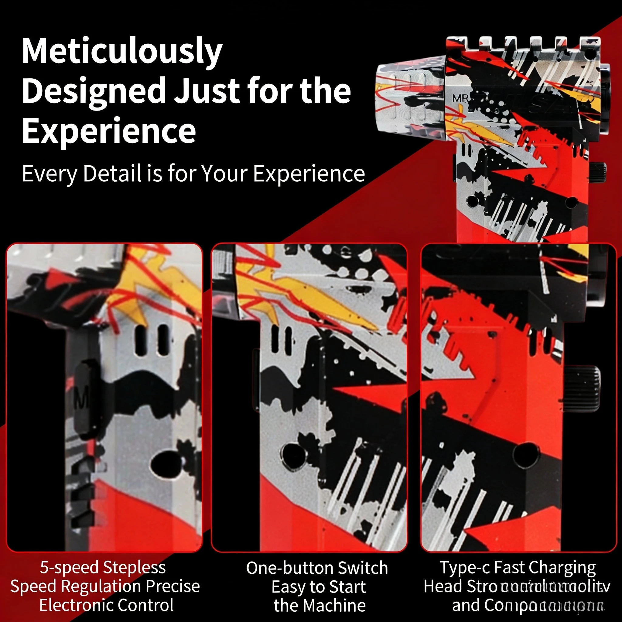 

L3 Мощный воздуходувка 200000 об/мин Бесщеточный жестокий вентилятор Пылесос Сильный ветер 53 м/с Турбоструйный вентилятор Type-C Rechargin