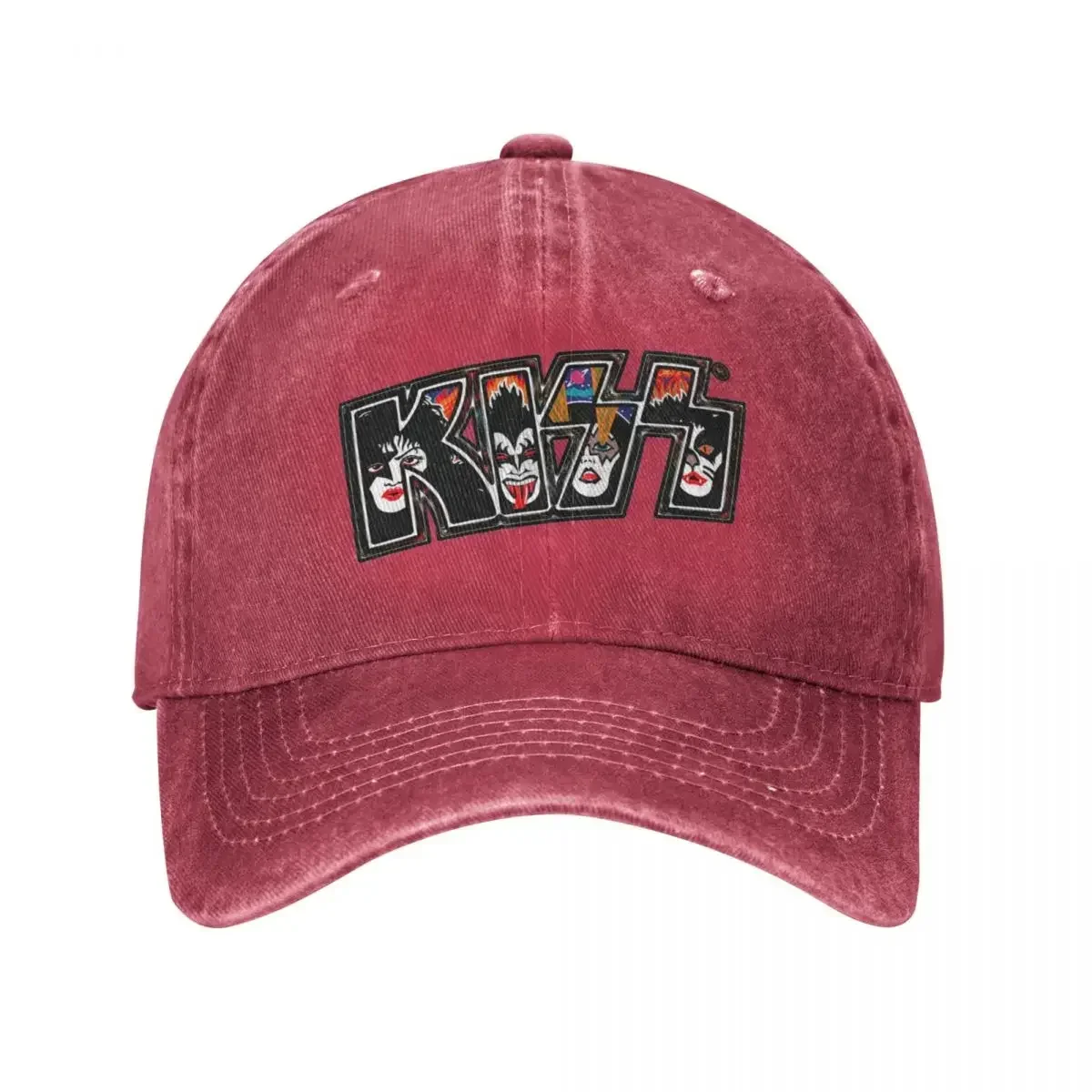 

2023 KISS Rock Music Band Baseball Caps Retro Distressed Denim Washed Rock And Roll Over Headwear Unisex Outdoor Travel Caps Hat