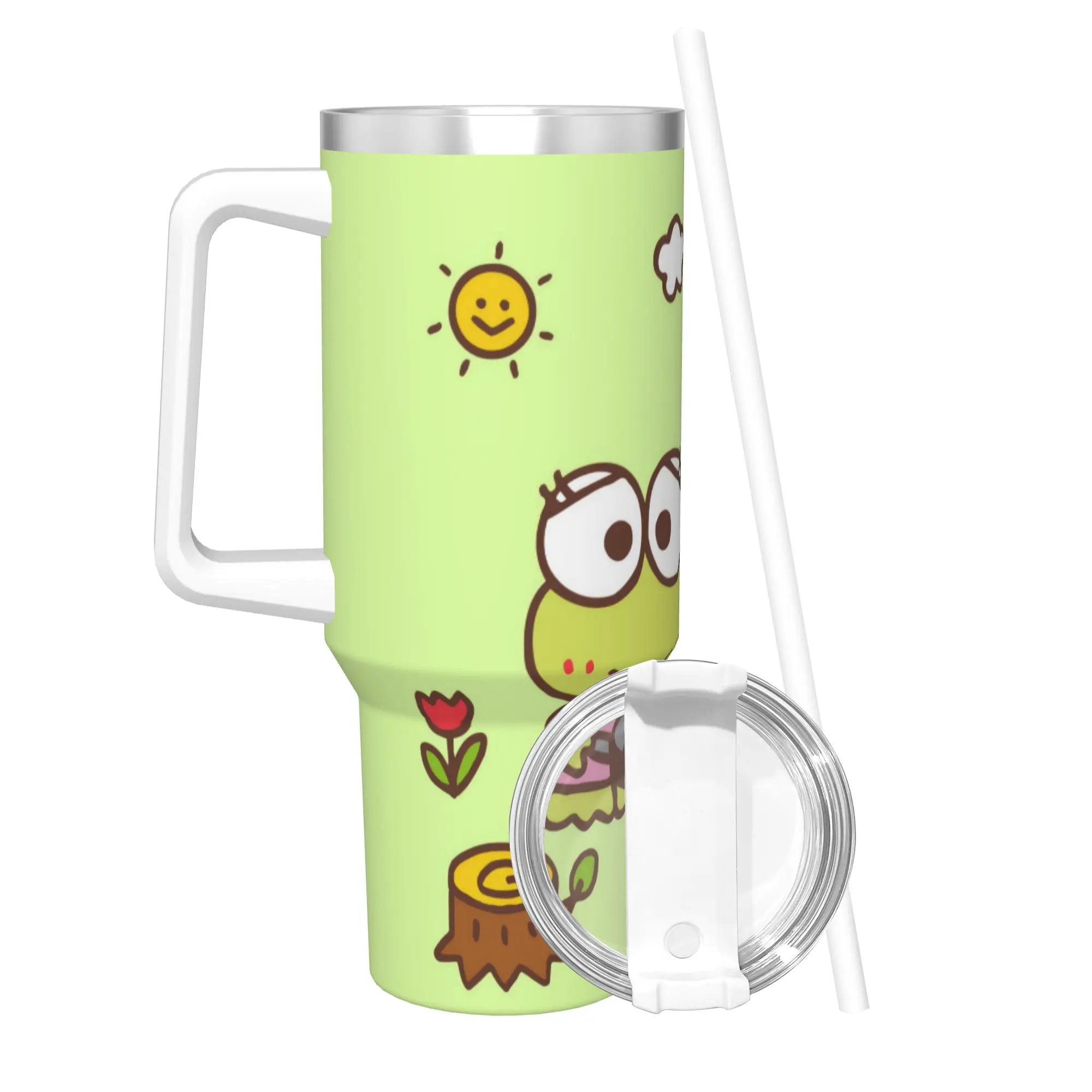 

Стакан из нержавеющей стали, мультяшная жаба Керппи, термочашки, сохранение тепла, холодный напиток, автомобильные кружки, пляжная бутылка для воды