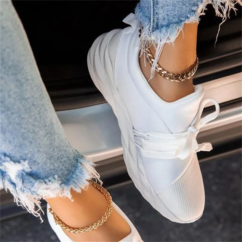 Summer New Women Sneakers comfortable Lace Up Women Running Shoes Fashion Breathable Casual Shoes Non Slip Women Sport Shoe 2024