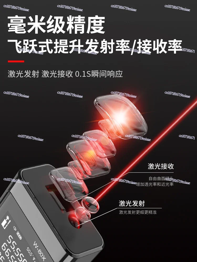 Laser rangefinder Handheld mini infrared measuring instrument Electronic ruler High precision