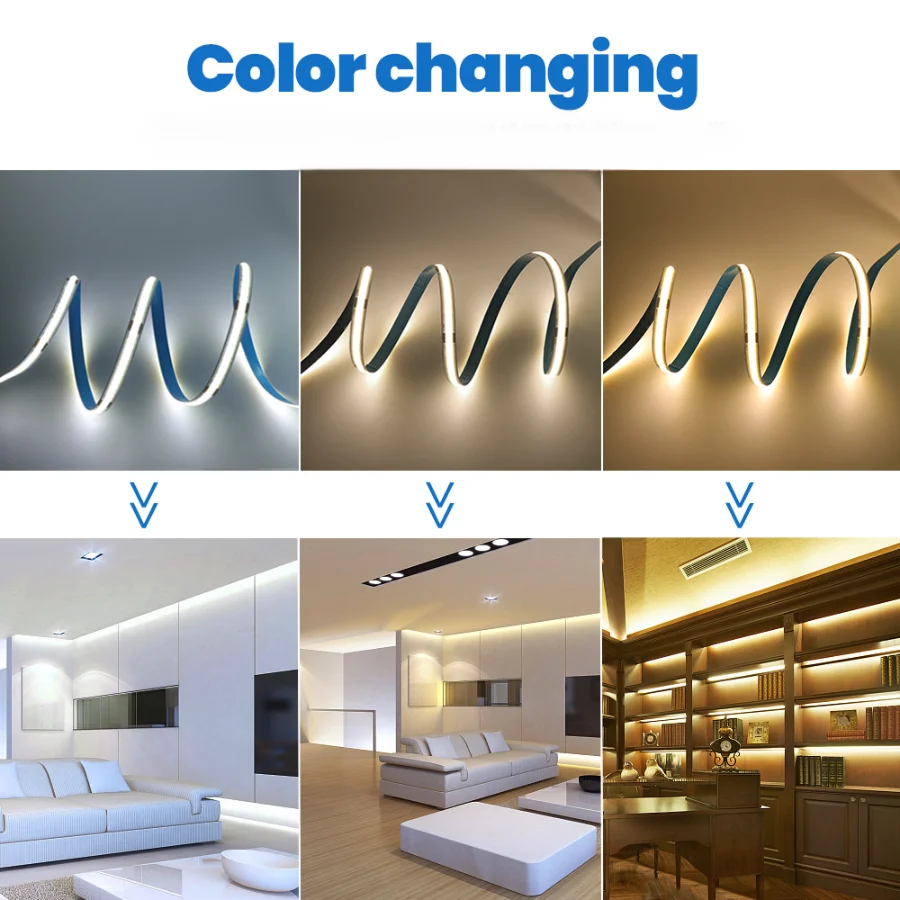 12V COB LED Strip Light 1M 2M 3M 5M Bright for Room Decoration Tape Not Waterproof Low Voltage Backlight Ribbon