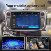 포드 포커스 S-MAX C-MAX 쿠가용 자동차 라디오, 무선 카플레이, 안드로이드 오토, 7 인치 IPS 터치 스크린, DAB + AHD 후면보기 카메라 4