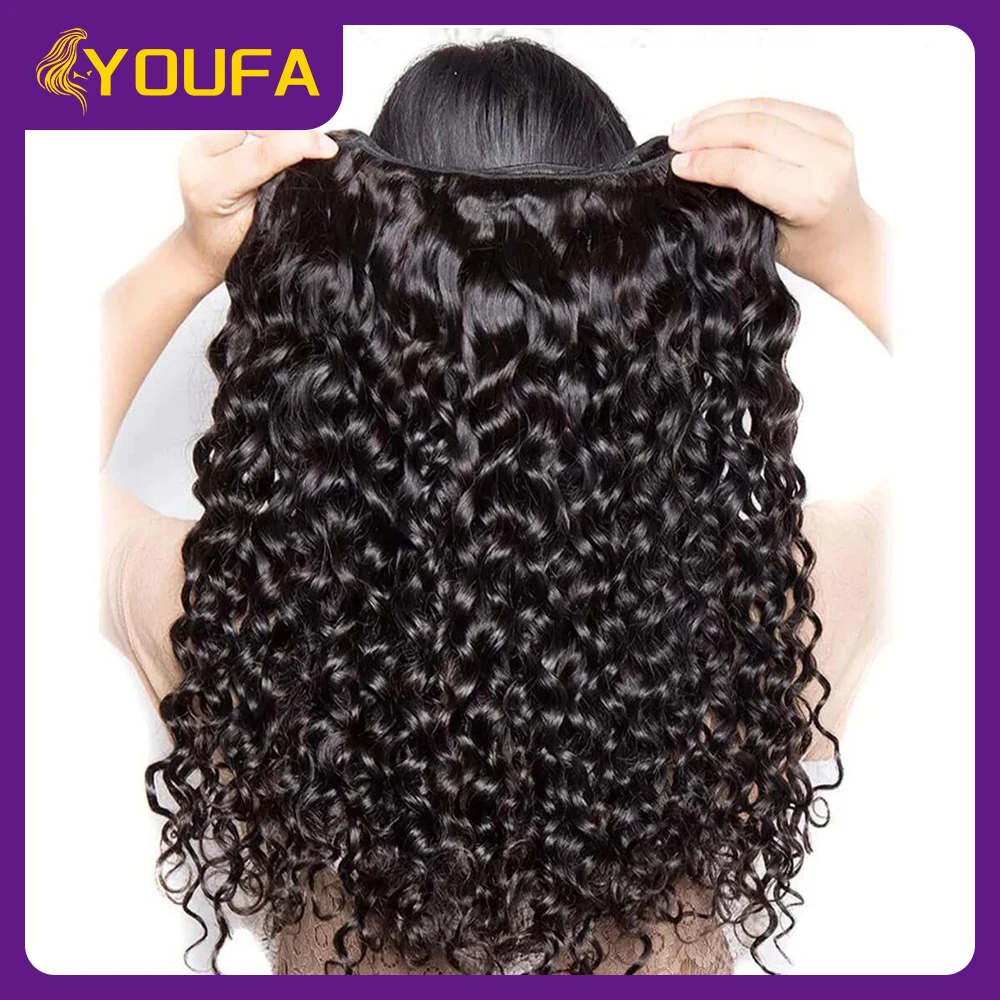 

28 30 Deep Wave Human Hair Bundles 1 Piece Lot 100% Unprocessed Virgin Human Hair Deep Curly Human Hair For Women Clearance Sale