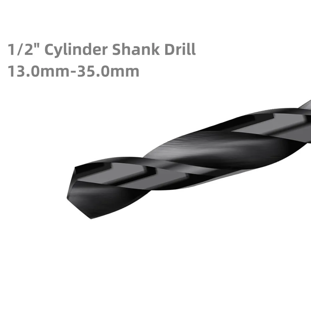 

1PCS Cobalt 13.0mm-35.0mm 1/2" Cylinder Shank HSS High Speed Steel Drill Bits