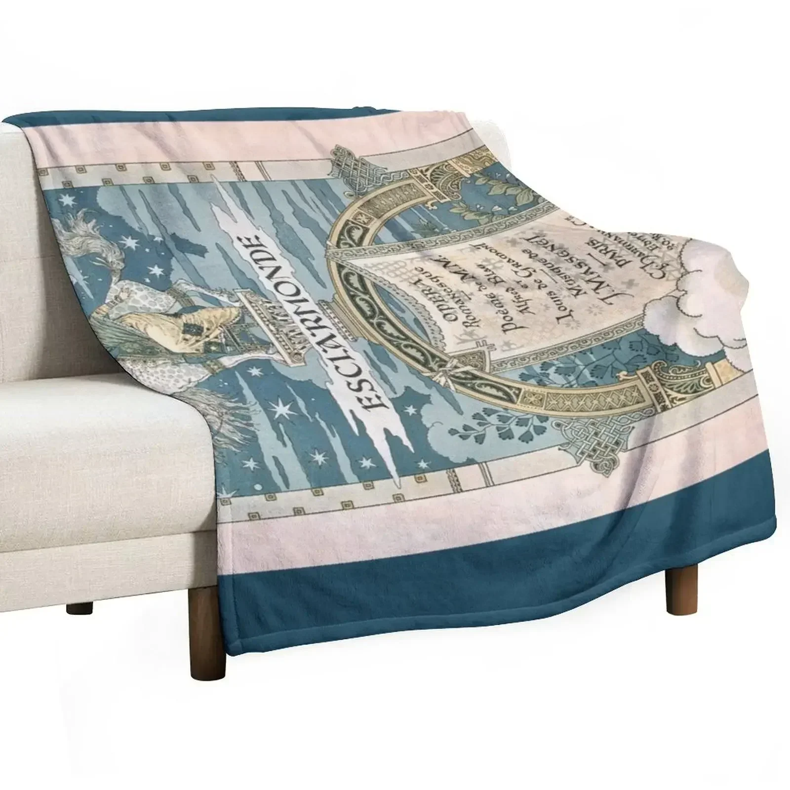 

Eugene Grasset - Esclarmonde by Jules Massenet Throw Blanket Sleeping Bag Bed Blankets