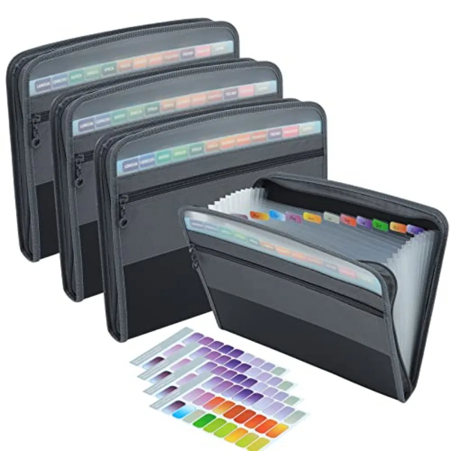 

Папка-гармошка на 13 отделений с молнией, формат А4, портативный органайзер для документов