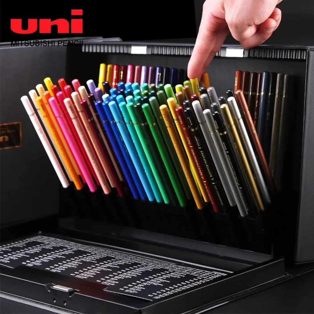 Japan Uni 880 Ölbasierte Buntstifte Set mit Reichhaltiger Pigmentierung, Glatter Mischung, Zeichen- und Skizzierstifte, Kunstbedarf