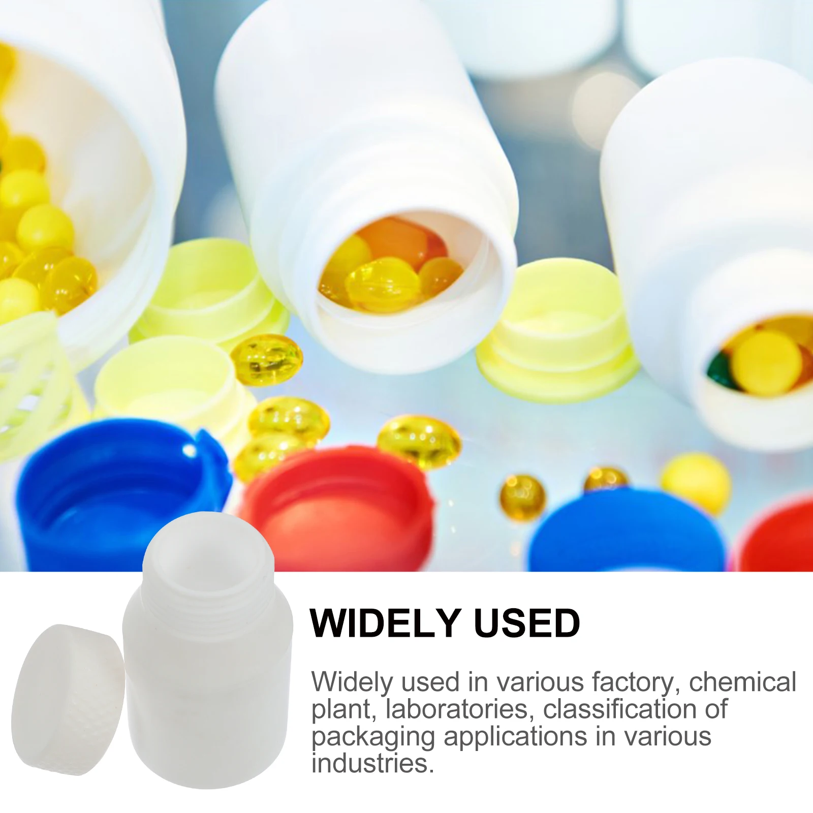 

25Ml Cylinder Reagent Ptfe Chemical Bottle Liquid Sealing Leakproof Small Mouth Sample Bottle For Laboratory Use
