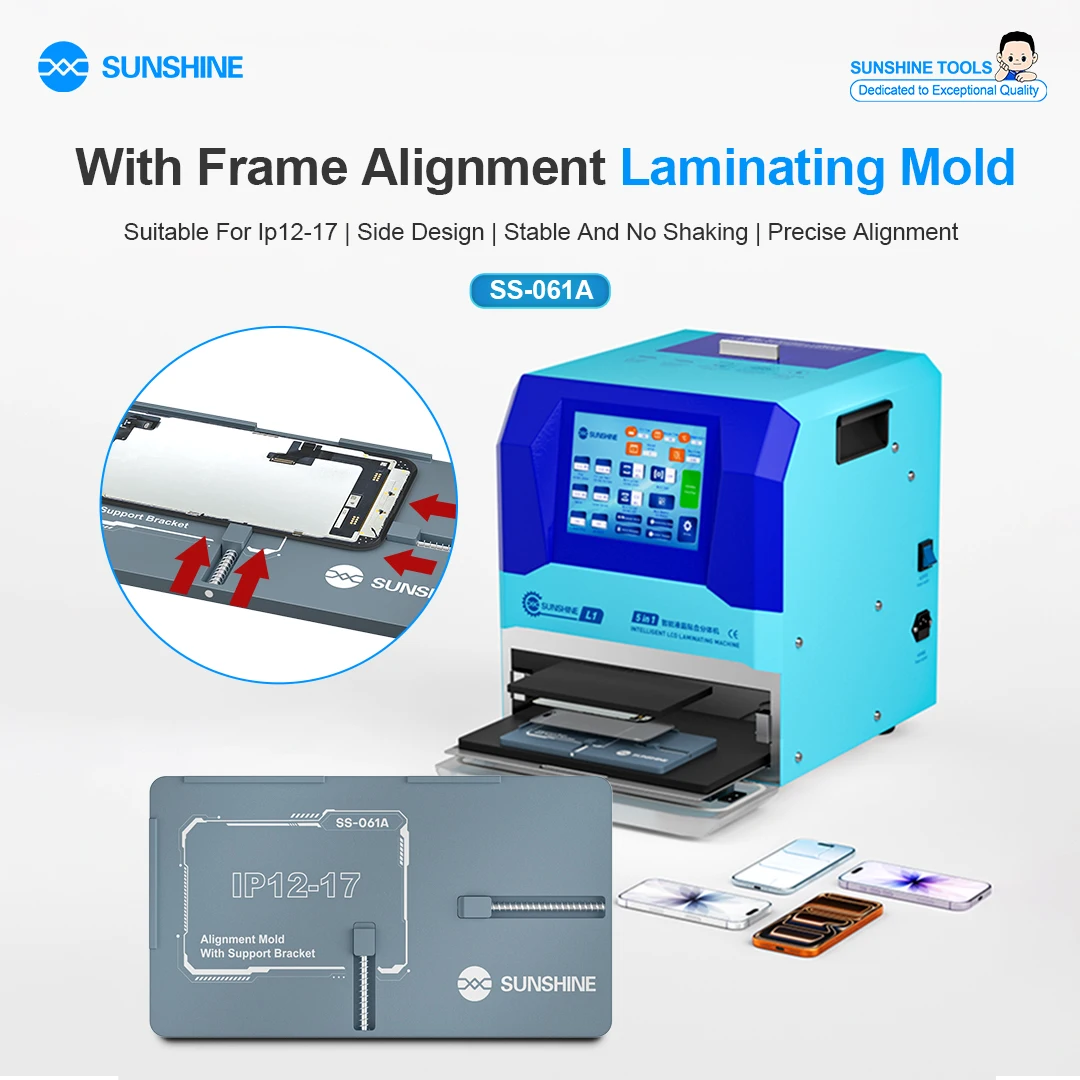 

SUNSHINE SS-061A Alignment Laminating Mold Precise Alignment Frame Alignment Laminating Mold for Phone Repair Tools