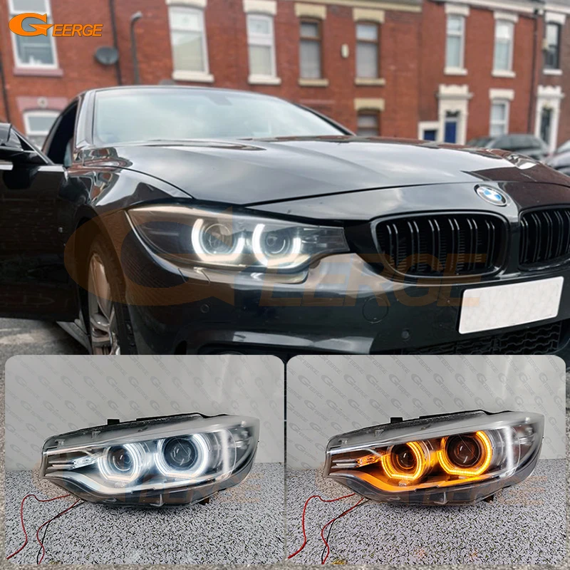 For BMW 4 Series F32 F33 F36 F82 F83 M4 2013 2014 2015 2016 Excellent Ultra Bright DTM Style Led Angel Eyes Kit Halo Rings