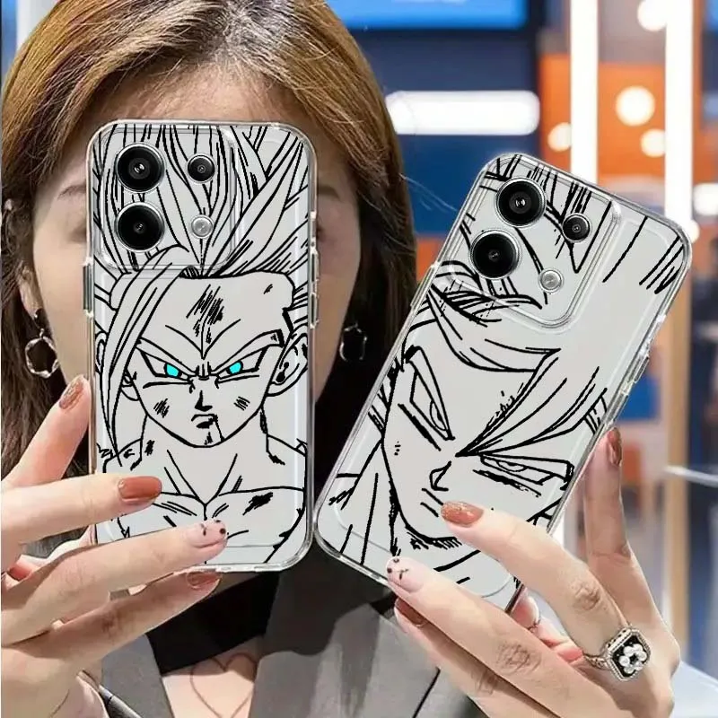 

Comic D-Dragon Ball Art For Xiaomi Redmi 14C 13C 13 12C 11A 10A K70 K60 K50 K40 K30 K20 Translucent Phone Case