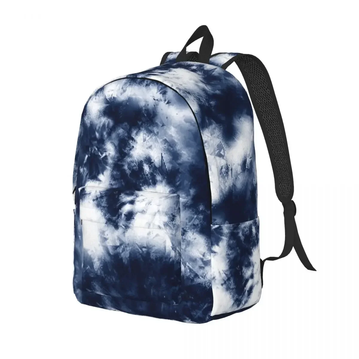 Blue Tie Dye Pattern Teenage Backpack Sports Student Hiking Travel Daypack for Men Women Laptop Canvas Bags