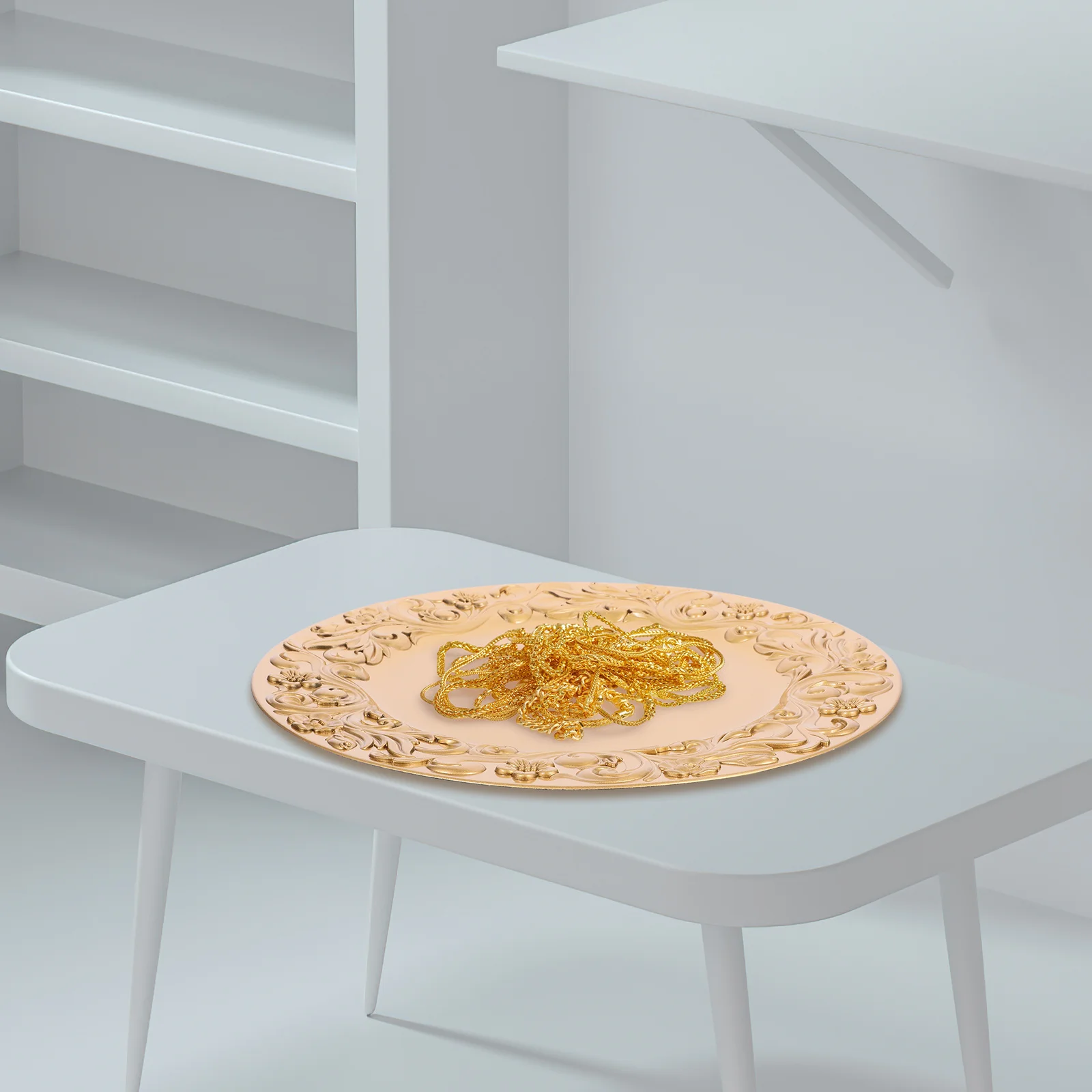 

Jewelry Tray Serving Platters Aesthetic Plate Trays for Food Retro Decor Ring Storage Jewellery Trinket Dish