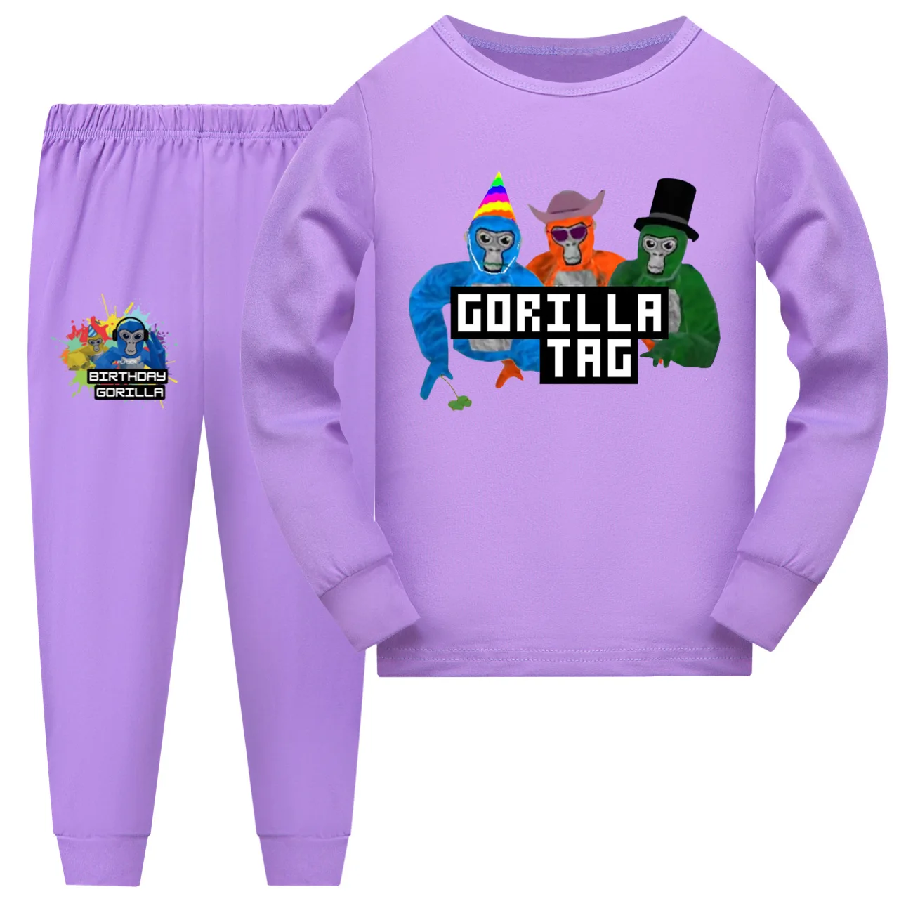 Gorilla Tag Clothes Kids Long Sleeve Pyjamas Toddler Girls Cartoon Pajama Sets Teenager Boys Autumn Sleepwear Children Nightwear