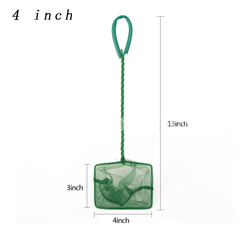 Portable Fish Net Long Handle Square Aquarium Accessories Fish Tank Landing Net Fishing Net Fish Floating Objects Cleaning Tools