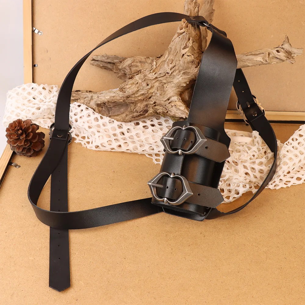Brown Medieval One shoulder Retro Sword Shoulder Back Sheath Holder Adjustable Warrior Costume Protective Case Sword