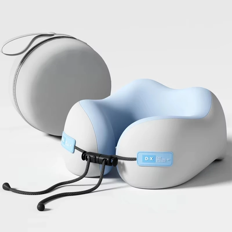 U Shaped Memory Foam Neck Pillows Soft Travel Pillow Massage Neck Pillow Sleeping Airplane Cervical Pillow With Storage Box