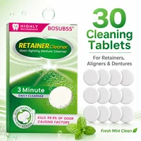 Denture Cleaning Tablets Fresh Breath Denture Cleaner Tablets for Retainers Mouth Guards Braces Oral Care