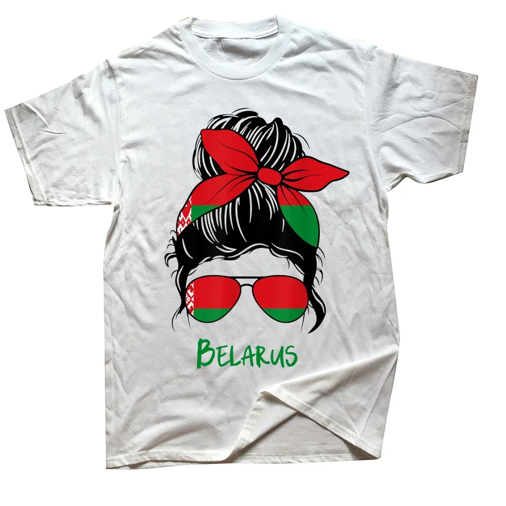 Funny Belarus Belarusian Girl Flag T Shirts Summer Graphic Cotton Streetwear Short Sleeve Birthday Gifts T-shirt Mens Clothing