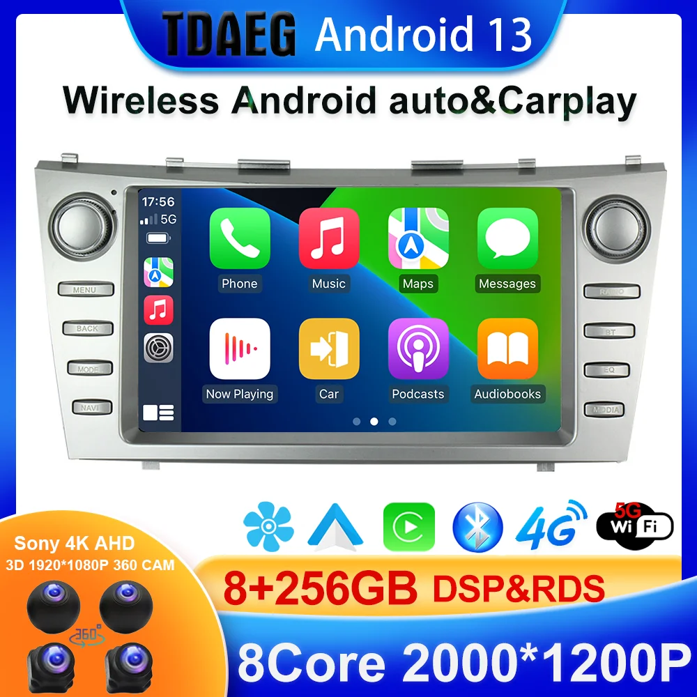 Original car radio style Android 13 4G DSP Car Radio Multimedia Navigation GPS for Toyota Camry 2006 2007 2008 2009 2010 2011