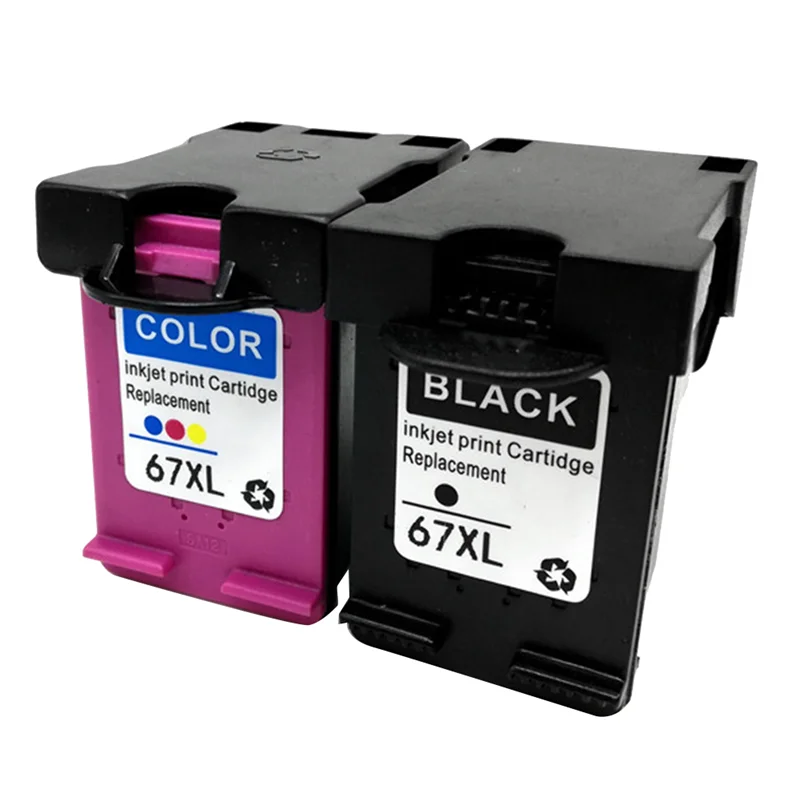 Top-Rated IInk Box Compatible for HP67 XL Ink Replacement for DeskJet Printer