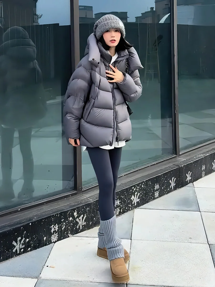 

Women's ort down Jaet White Du Feather Ultra Cold Resistant Warmth Trendy Hat Inteated Thiened Commuter Sle