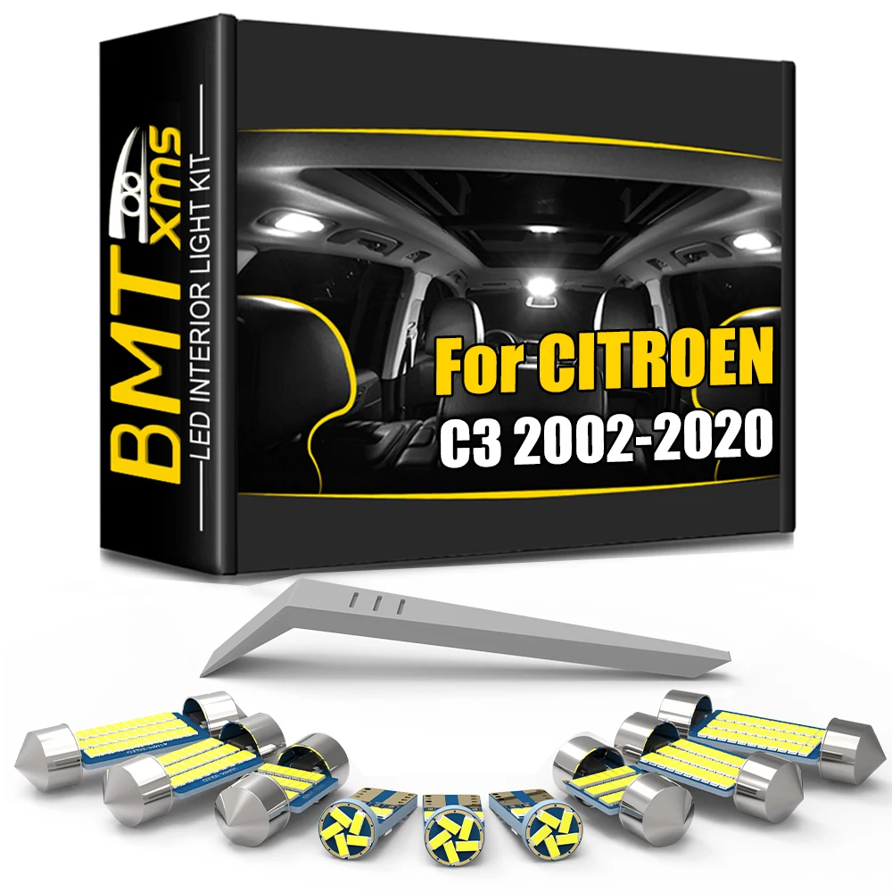 

BMTxms Canbus LED Interior Lights For Citroen C3 Hatchback FC FN SC SX Picasso 2002-2020 2008 2010 2012 2015 2016 2017 2018 2019
