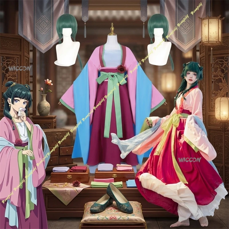

The Apothecary Diaries Costume Maomao Cosplay Costume Halloween Play Role Clothes High Quality Set With Clothes,Wig,Shoes