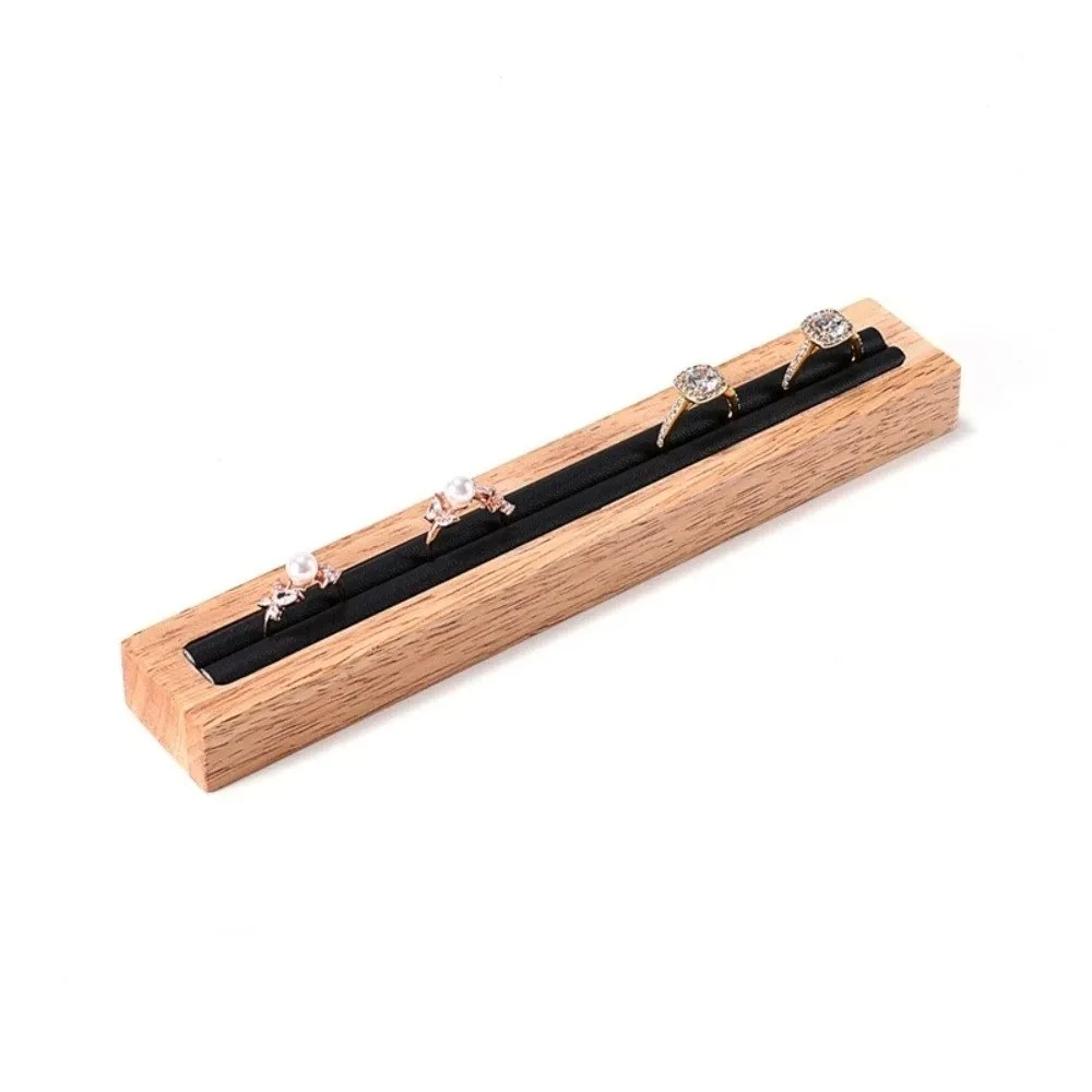 Quality Wooden Ring Holder Rings Storage Rectangular Shape Jewelry Organizers Jewelry Stand Rings