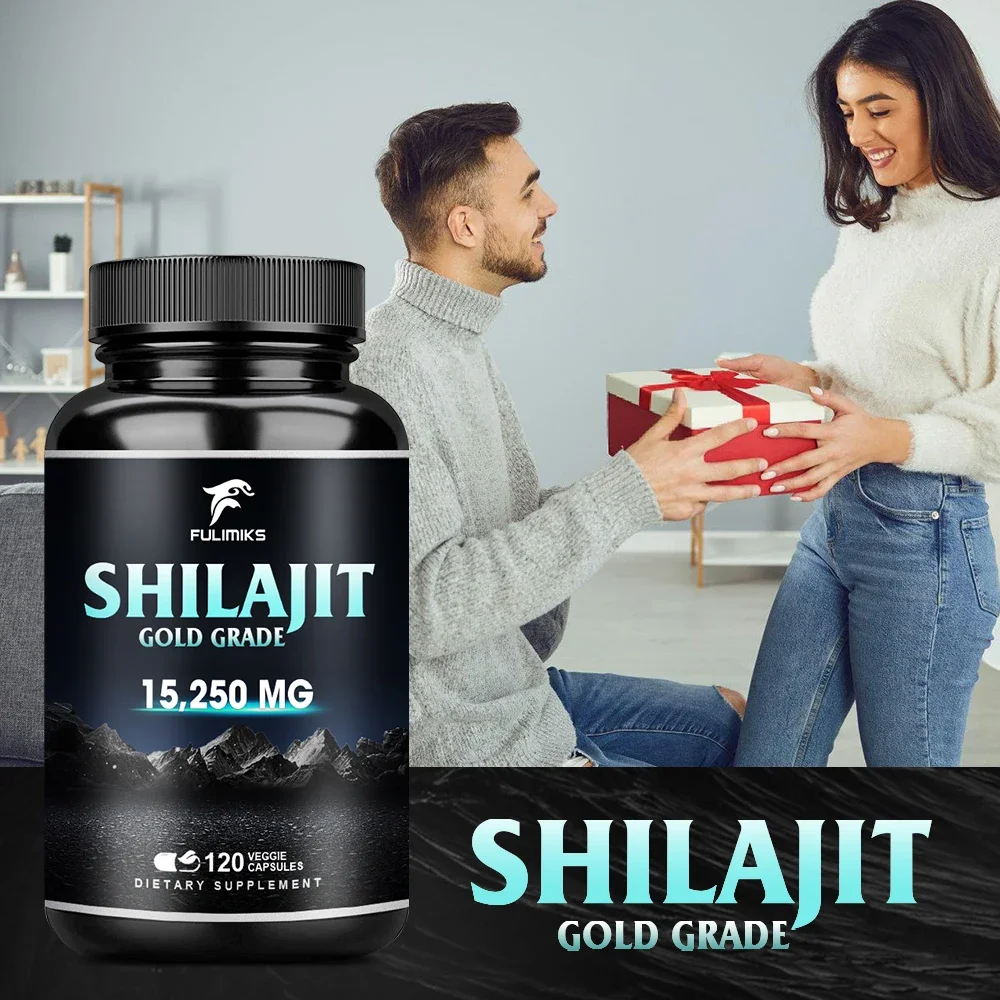 Kapsul Himalaya Shilajit Asli Kaya Mineral & Asam Fulvic untuk Energi, Kekuatan Otot & Imunitas, Daya Tahan untuk Dewasa