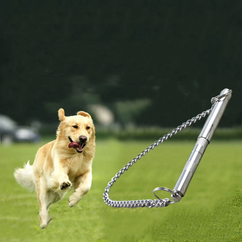 

Ultrasonic Dog Whistle Pet Training Stainless Steel Recall Stop Barking Sound Repeller Obedience Tool Puppy Whistle