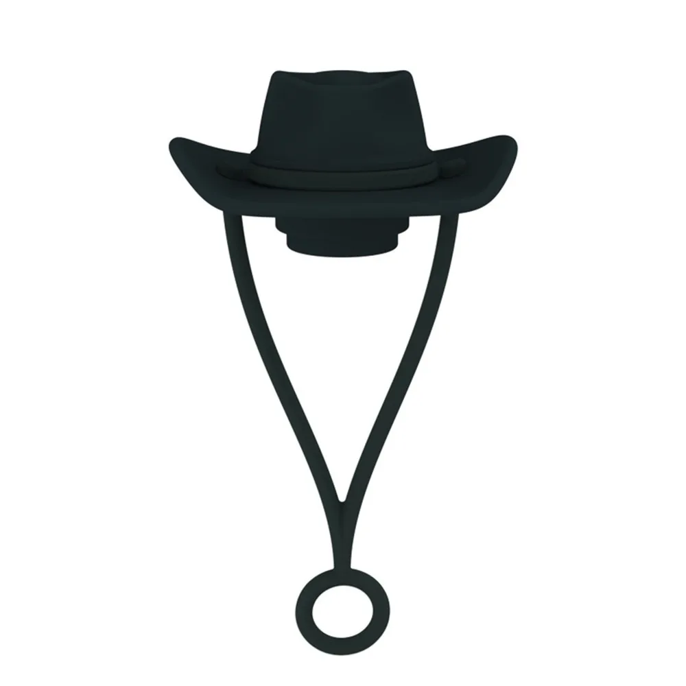 Cup Accessories Silicone Cowboy Hat Straw Cover Leak Proof Reusable Straw Topper Dust-proof Straw Cap Party