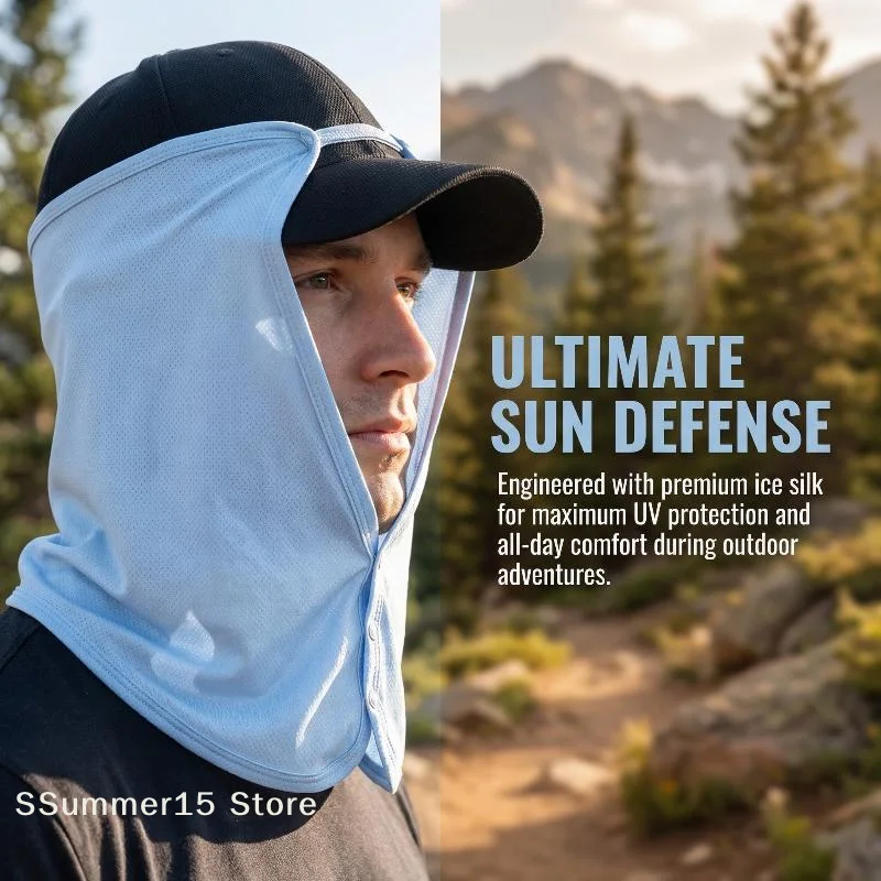 Camping Outdoor Quick Drying Sun Neck Protection Cap Hat - 【R】야외용 목 보호 선캡 속건성 차양