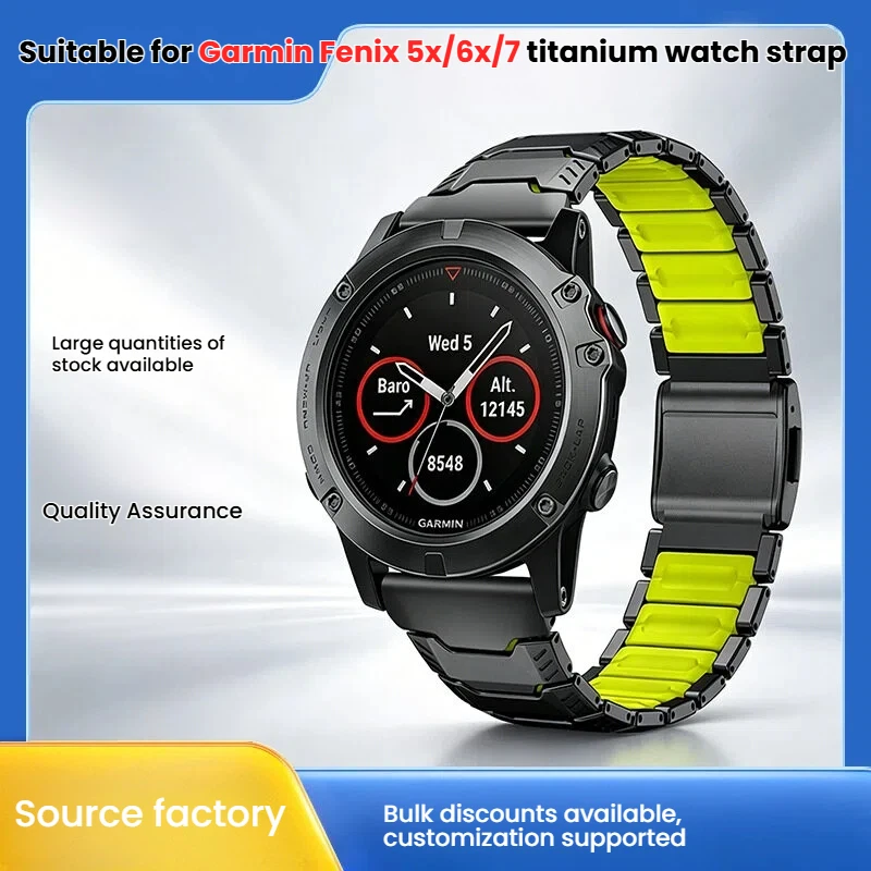 

26mm QuickFit Metal Band For Garmin Fenix 8 7X 6X 5X Plus Enduro 3 Epix Pro Gen 2 Stainless Steel Strap Bracelet
