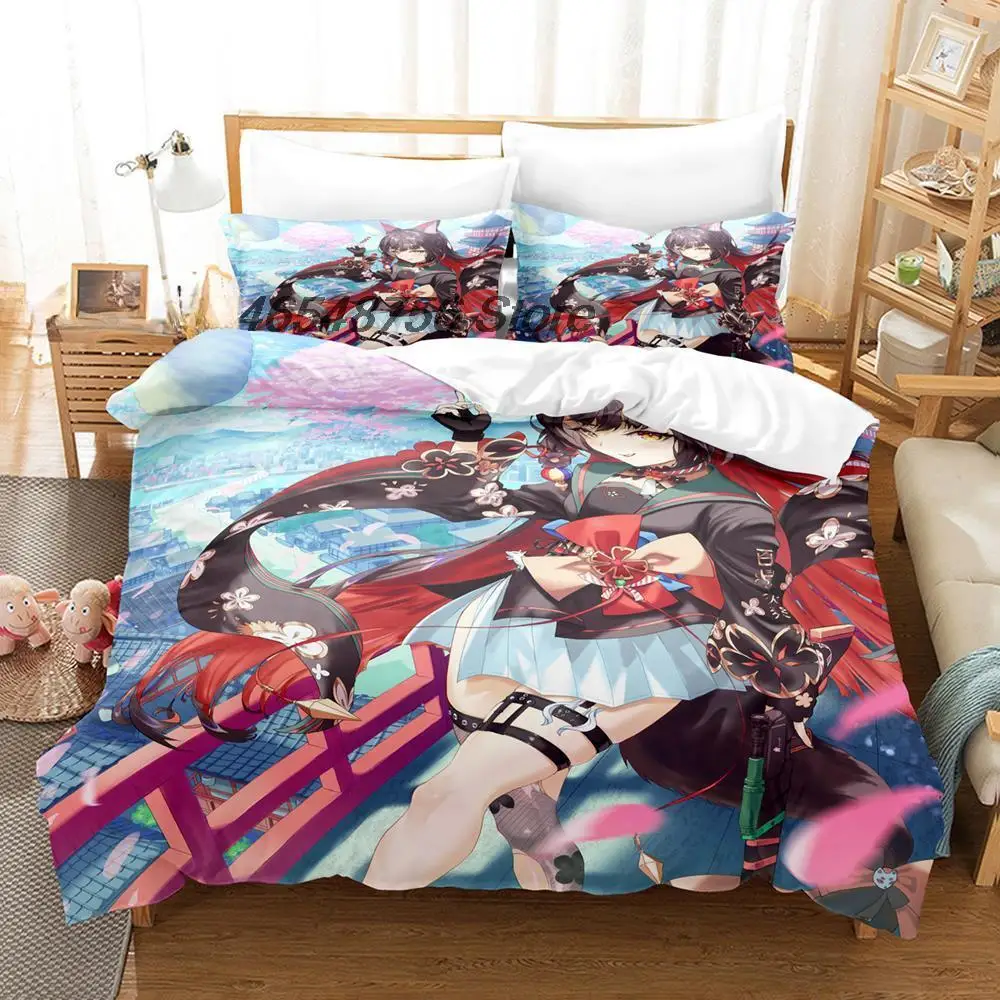 New Blue Archive Bedding Set Single Twin Full Queen King Size Bed Set Adult Kid Bedroom Duvet cover Sets 3D Anime Bed Sheet Set