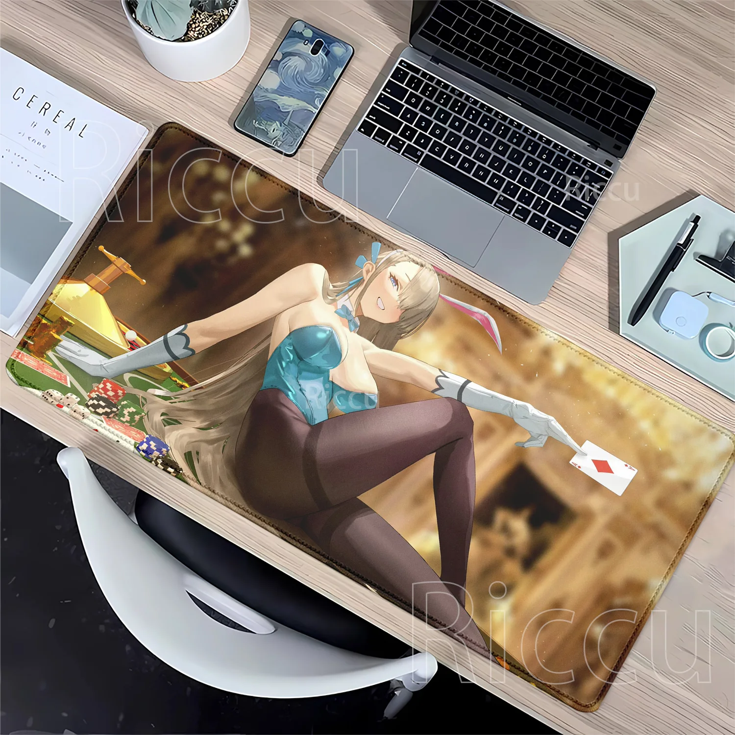 Bunny Girl Ichinose Asuna Blue Archive Mousepad Non-slip HD Printing Sexy Mouse Pad Keyboard Anime Girl Kawaii Overlock Desk Mat