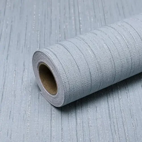 Light Blue Grasscloth Peel and Stick Wallpaper Vintage Texture Removable Waterproof Wallpaper for Room Walls, Cabinets