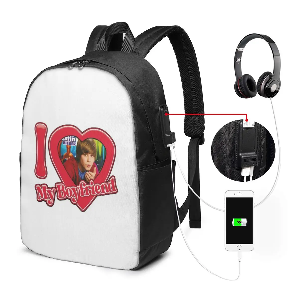

Popular Singe Justin Bieber JBiebs Backpack Travel Notebook Bag Computer College Student School Bag Laptop Shoulder Bags