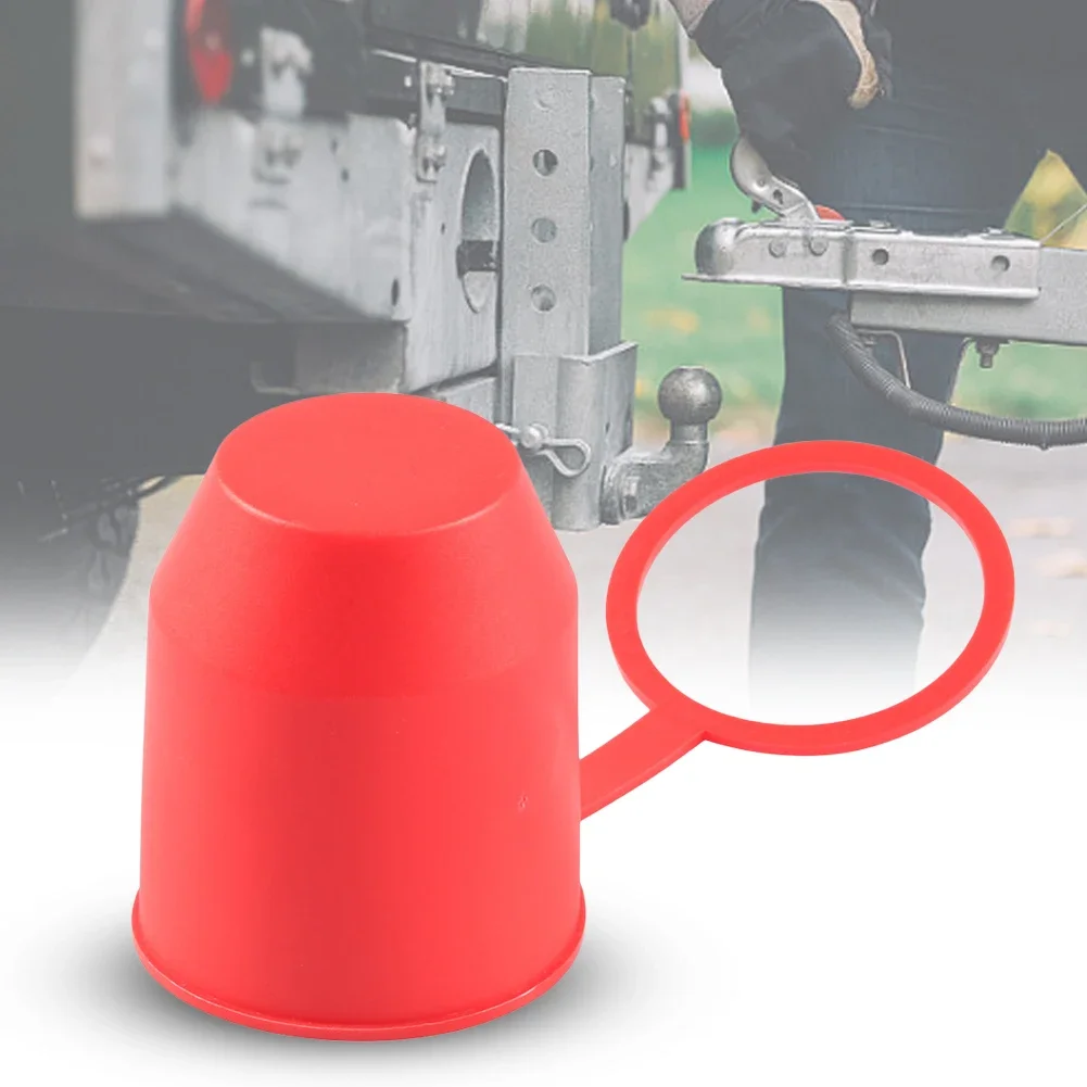 Car Trailer Ball Cap Dustproof Towing Hitch Protective Cap with Locking Ring Tow Bar Ball Hitch Cover Waterproof Car Accessories