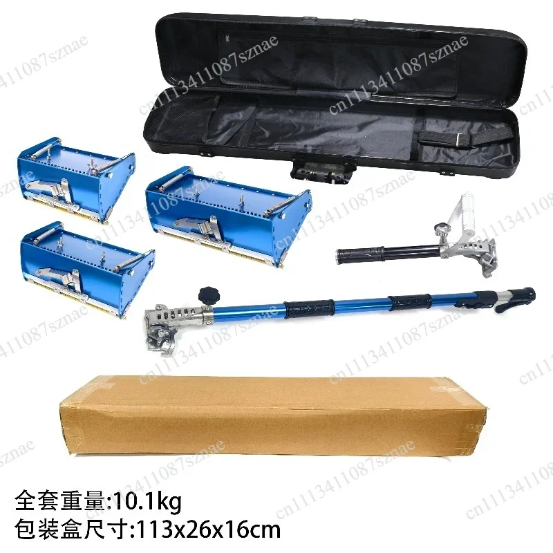 Professional Grade Drywall Taping Tool Set with 8 10 12 Inch Flat Finishing Box, Pole Included for Easy Application