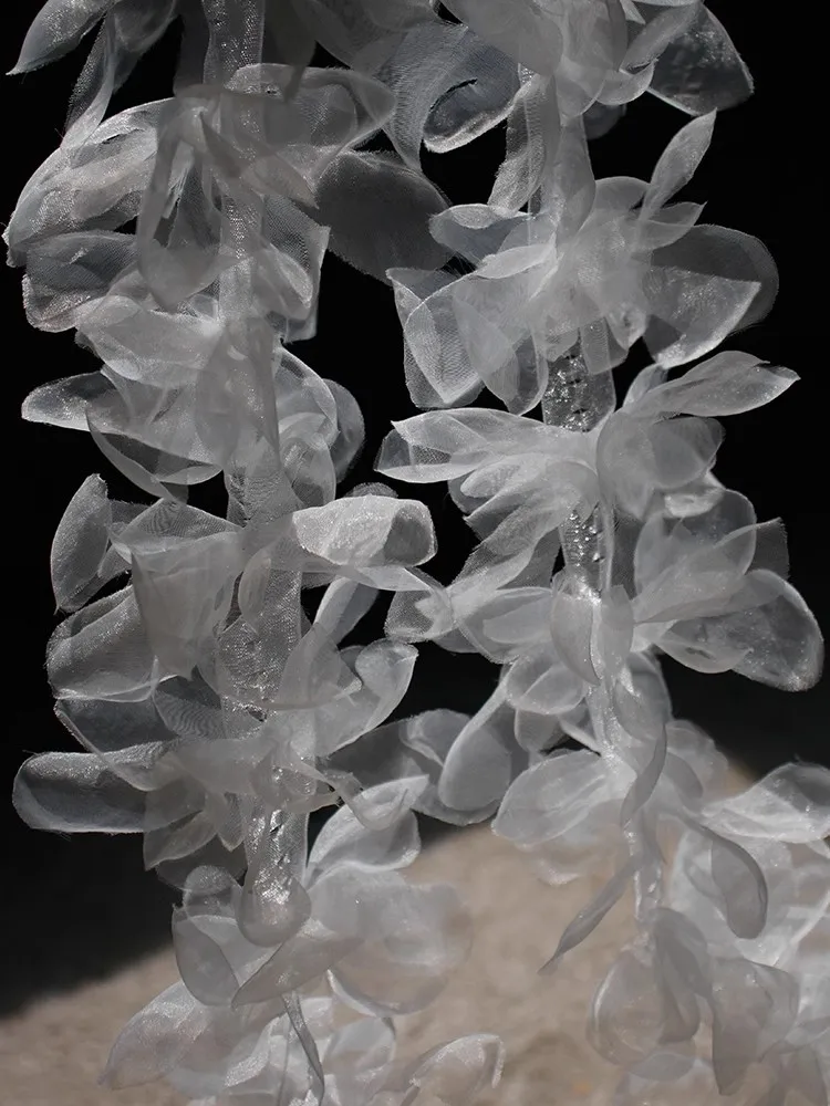 Iris trimmings Lace large flowers handmade diy decorative wedding dress for children corsage clothing designer fabrics