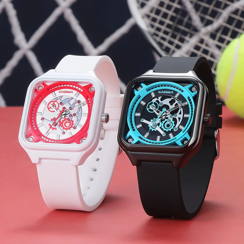CASIMA Silicone Strap Sports Watches, Students Watches Couple Watches Quartz Movement, Waterproof, Model CS2153-1037