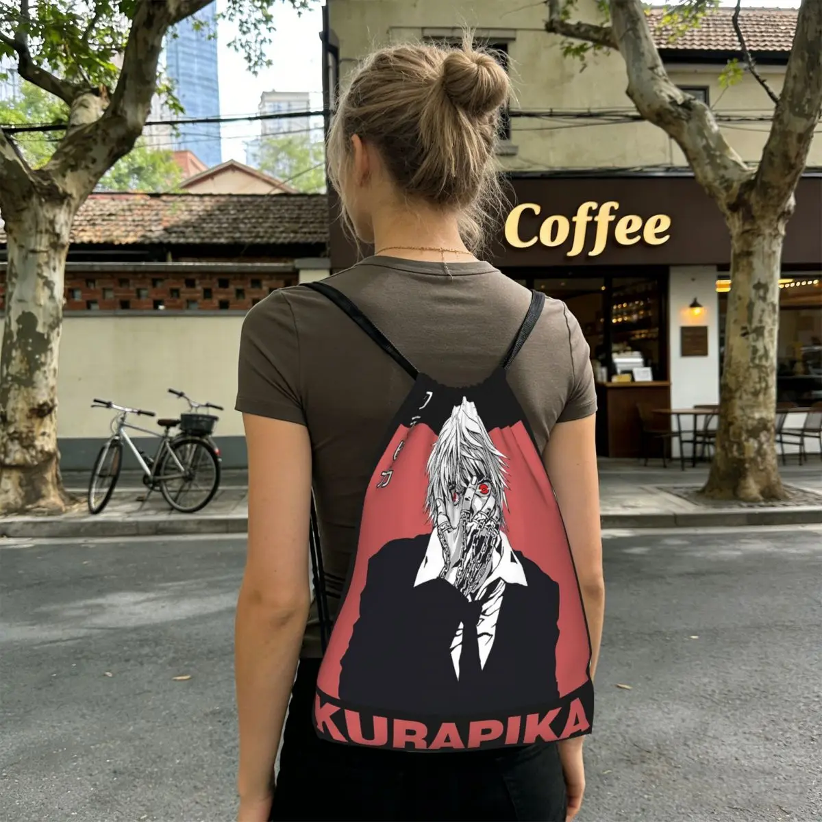 Anime Tokyo Ghoul Kaneki Ken Backpacks Portable Drawstring Bags Shoes Bag Book Bags for Travel Students